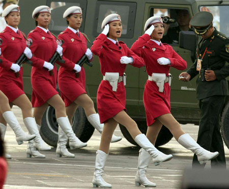 Troops ready for military parade