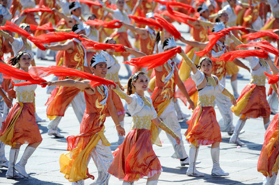 Civilian parade on Tian'anmen Square