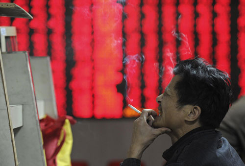 China's benchmark stock index closed 2.3% higher