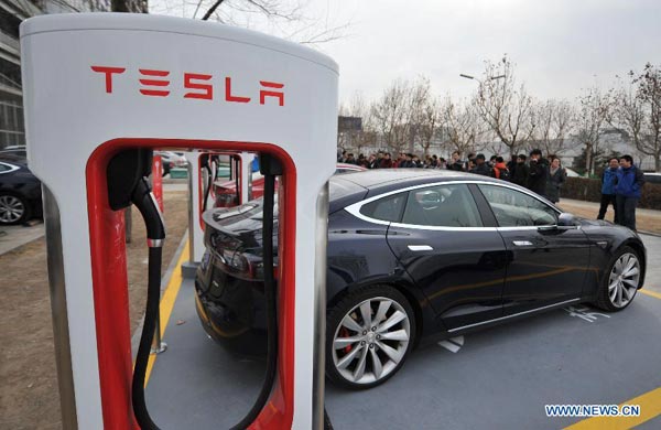 Tianjin's 1st Tesla Supercharger station put to use