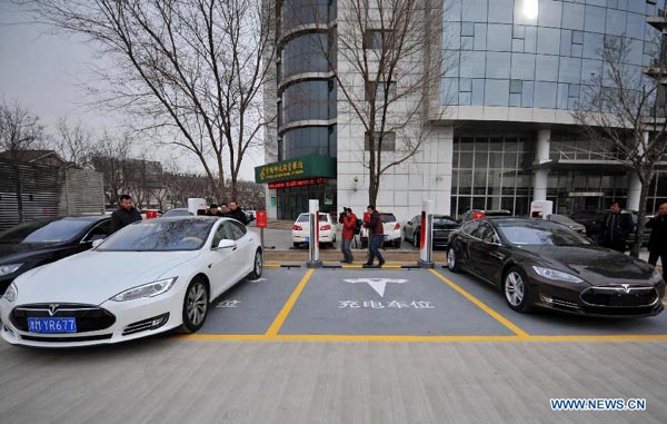 Tianjin's 1st Tesla Supercharger station put to use