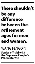 Retirement age to rise for women