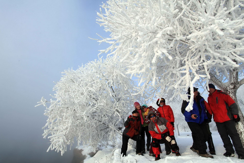 Snow-coated island draws tourists