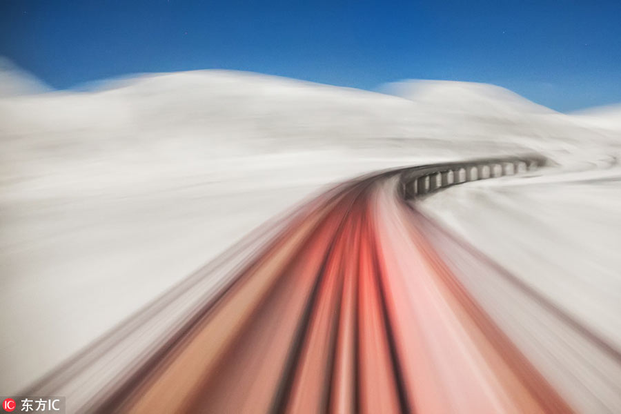 Snowy landscapes offer picture perfect train travel