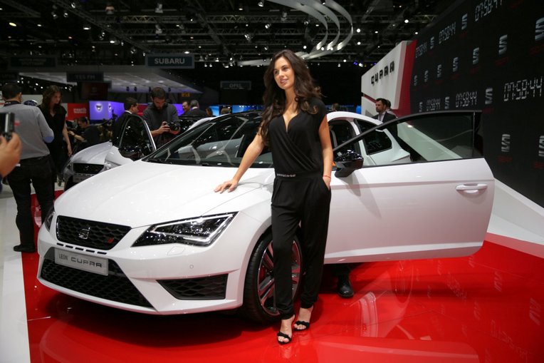 Model with Seat at Geneva motor show