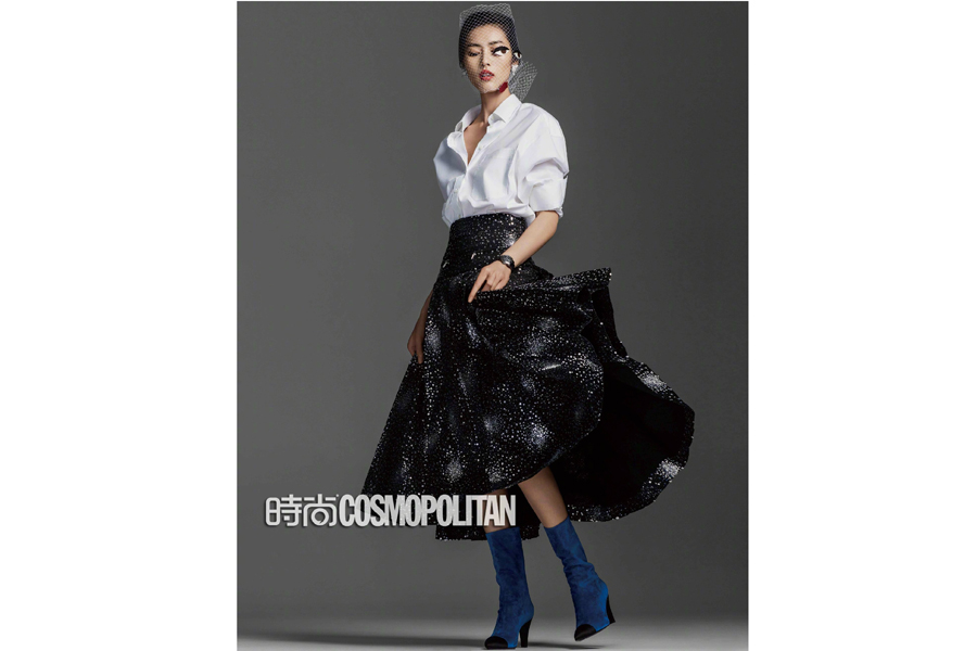 Chinese model Liu Wen poses for fashion magazine