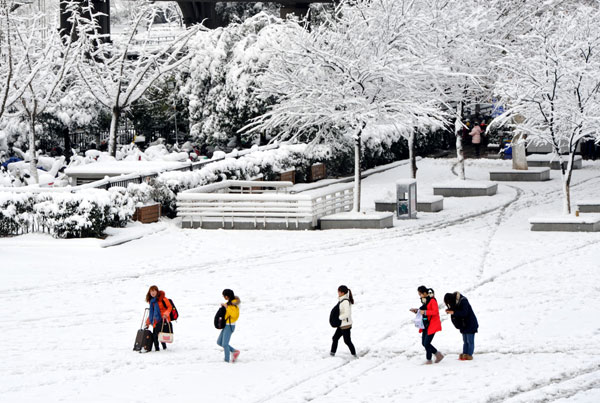 Jiangsu hit by heavy snowstorm