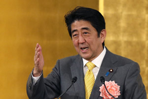 Abe floats hawkish plan