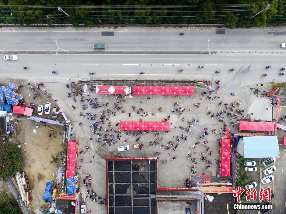 Migrant workers riding motorcycles home for Spring Festival reunion