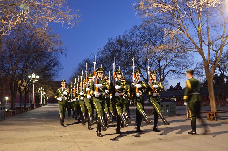 Practice makes perfect for flag party on eve of Year of the Monkey