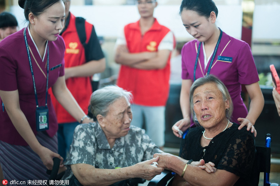 Tears of joy as woman abducted 73 years ago meets her sister