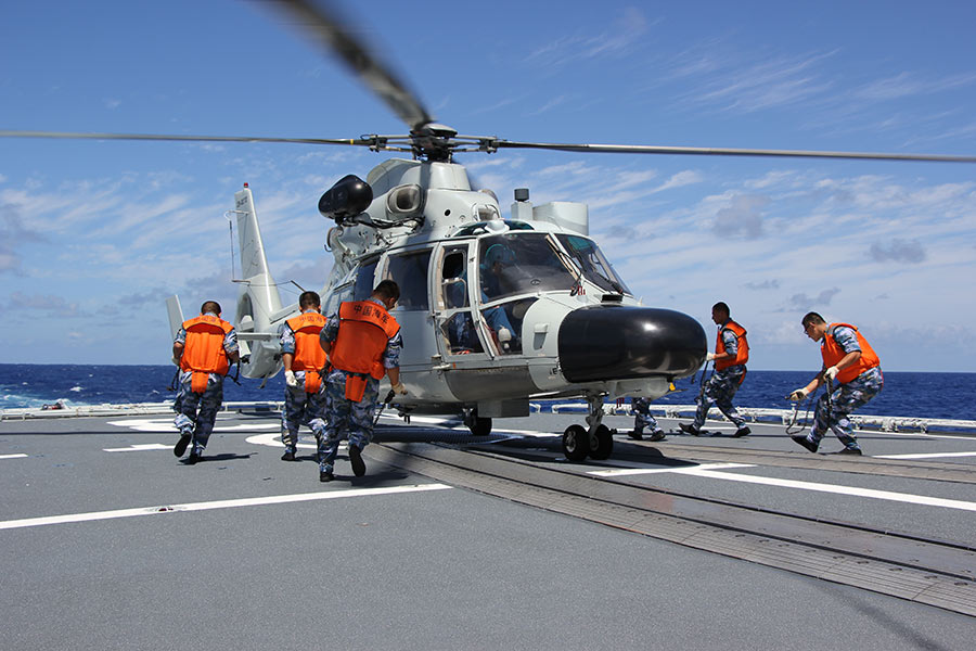 Zooming in on PLA's first carrier-based helicopter force