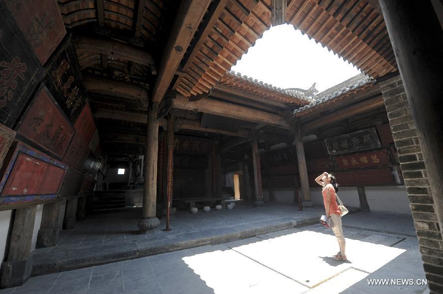 Ancient buildings rebuilt in E China village