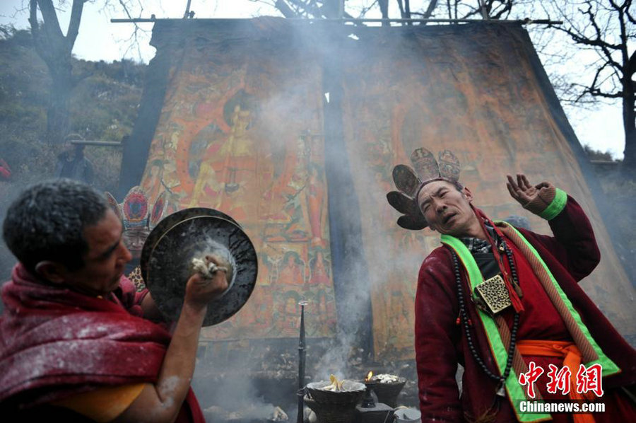 Grand festival in the remote mountain