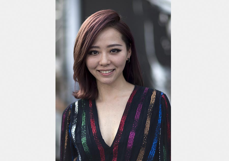 Zhang Liangying at premiere of <EM>Terminator Genisys</EM>