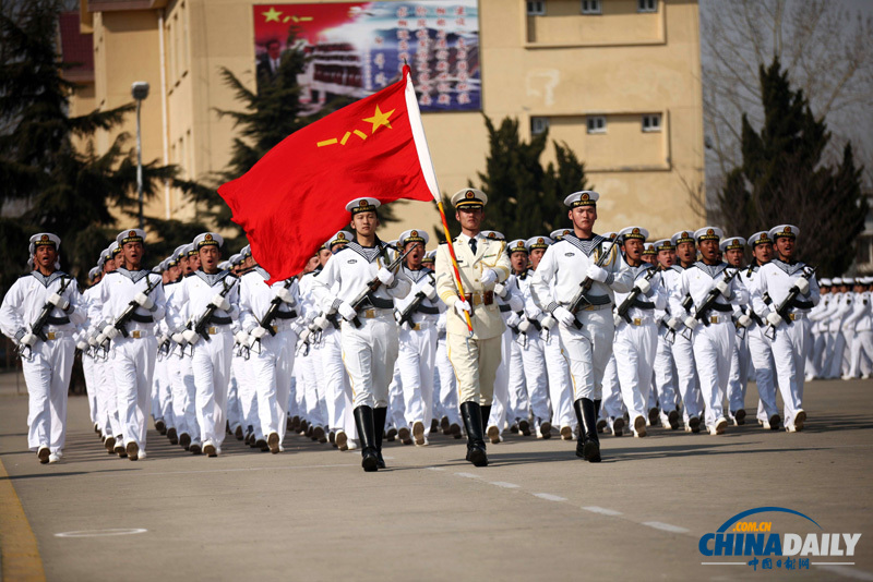 中國海軍北海艦隊(duì)新兵亮相