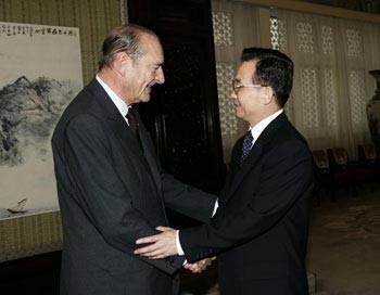 Wen urges Sino-French economic cooperation