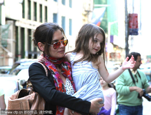 Katie Holmes and Suri Cruise spend Easter Sunday together