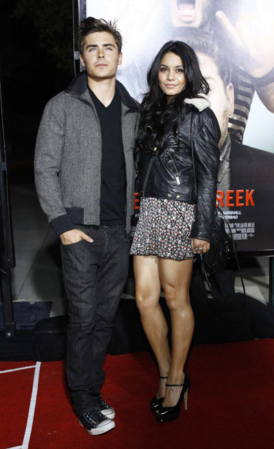 Zac Efron and Vanessa at premiere of 