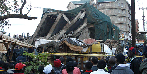 肯尼亞一在建樓房倒塌 2人死14人傷