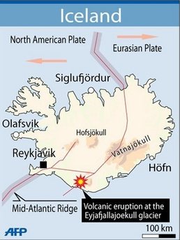 冰島火山爆發(fā) 450人被疏散