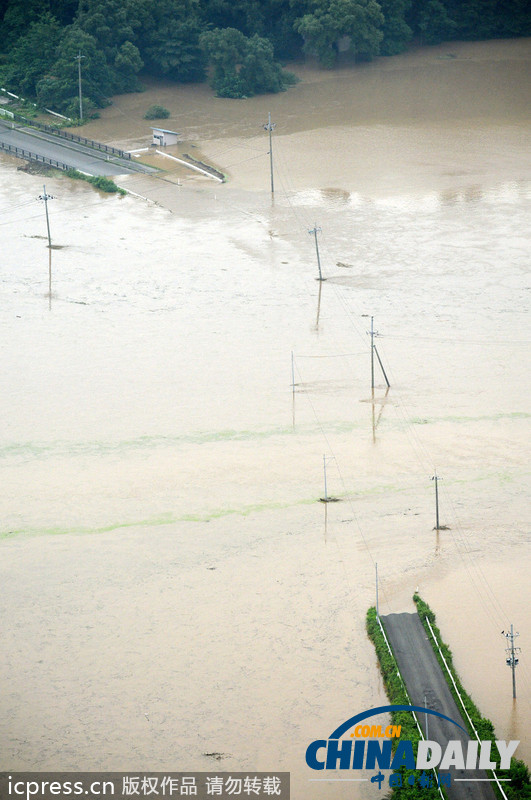 日本東北部遭暴雨襲擊 致1人死亡5人失蹤（圖）