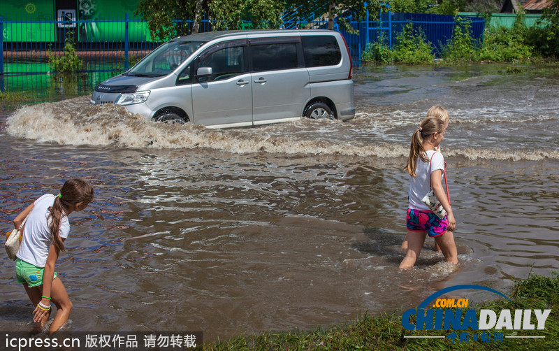 俄羅斯阿穆爾河水位上漲 城市進(jìn)入緊急狀態(tài)（高清組圖）