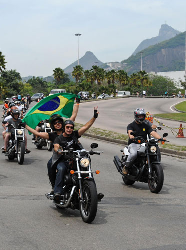 Harley fans roar to the sound of samba in Brazil