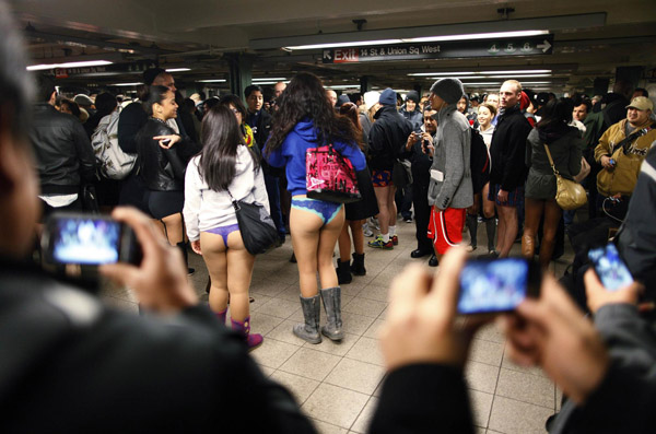 'No Pants Subway Ride' around the world