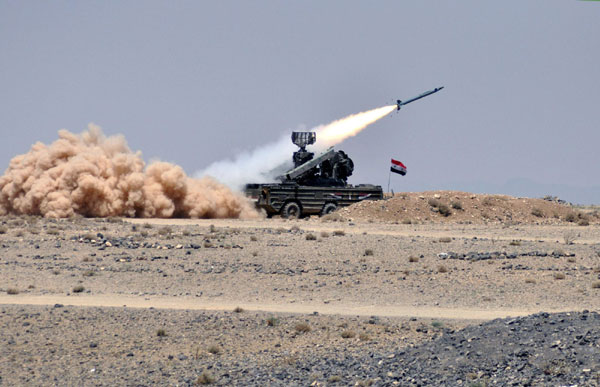 Syria launches missile in live ammunitions exercise