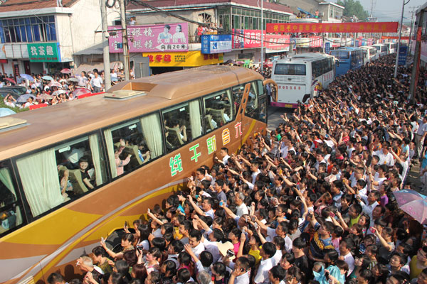 Farewell for college entrance examinees