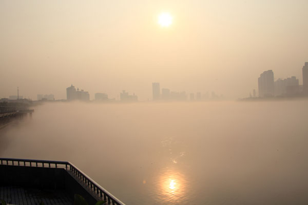 A hidden river beneath the mist