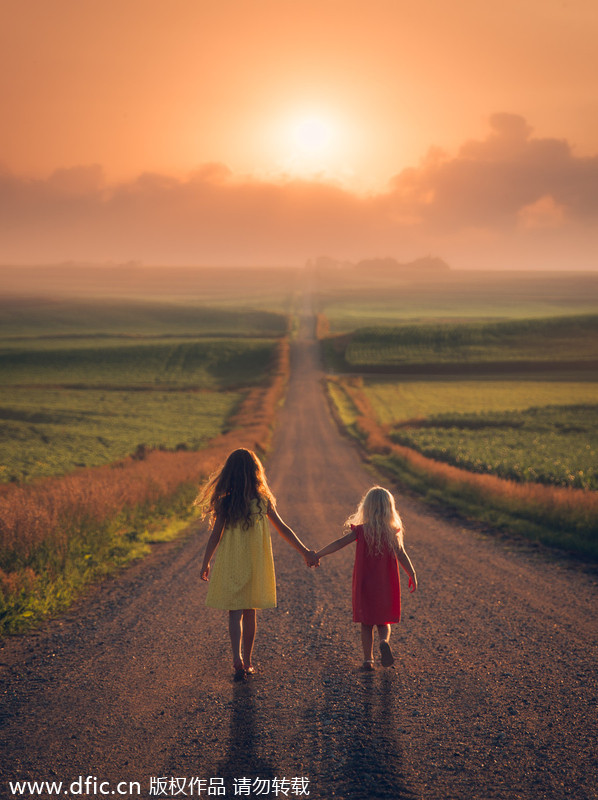 Adorable photos of children in US countryside