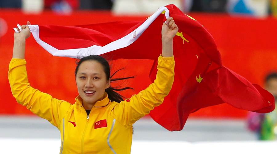 Zhang wins China's first ever gold in Olympic speed skating