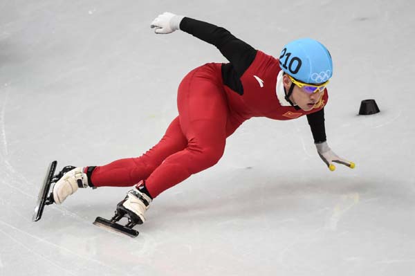 3 Chinese short trackers into men's 500m quarters