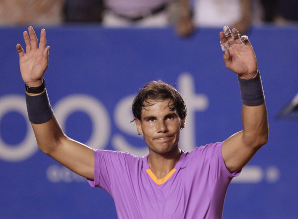 Nadal reaches quarterfinals in Mexico