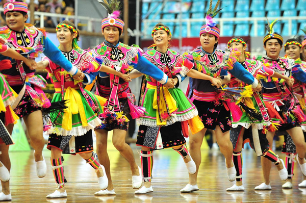 Colorful ethnic sports