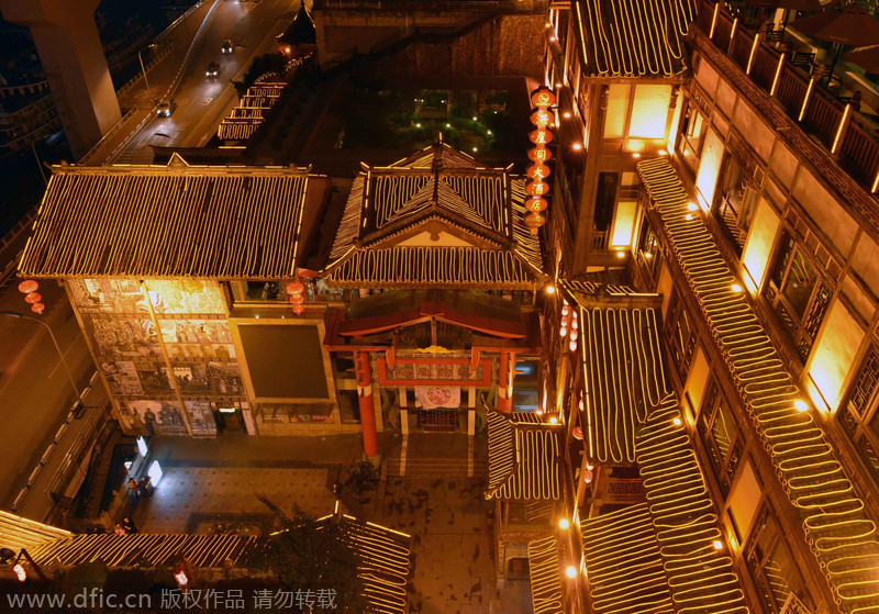 Ancient Chongqing buildings a resemblance to Hayao Miyazaki movie scenes