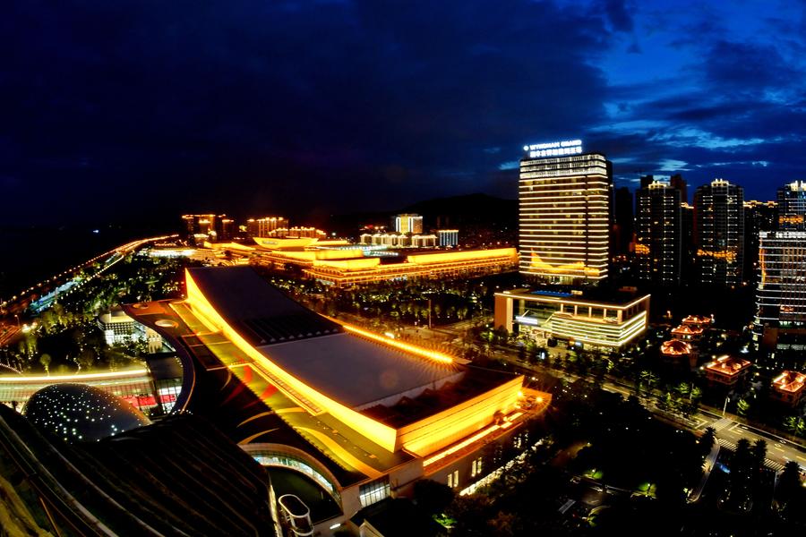 Night views in Xiamen, host city of 2017 BRICS Summit