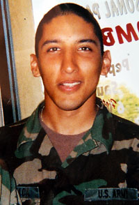 U.S. Army Pfc. Kristian Menchaca is shown in this undated family photograph. Menchaca is one of the two U.S. soldiers found dead after they became missing on Friday at a checkpoint in Yusufiya, a town in an area south of Baghdad. 