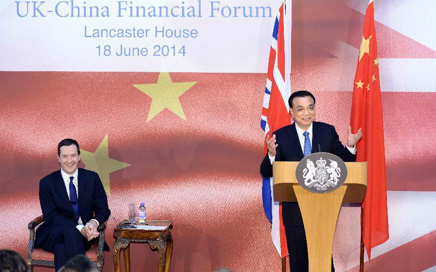 China, Britain vow to enhance co-op in finance, RMB business