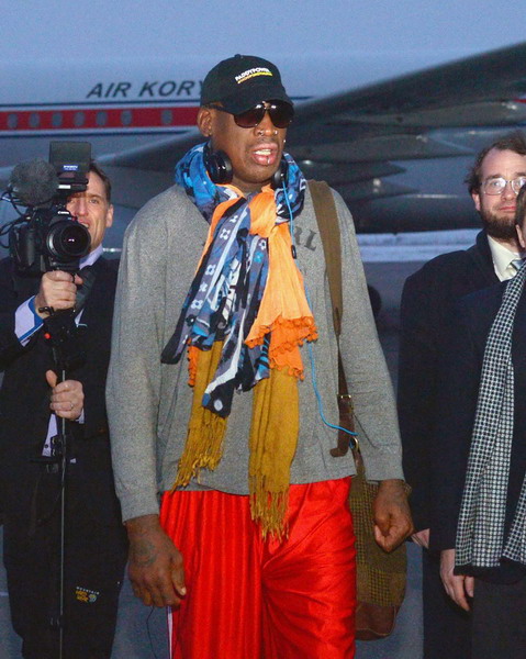 Ex-NBA star Rodman in DPRK to train basketball team