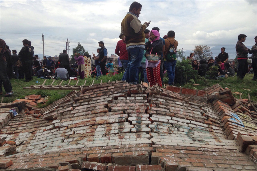 In photos: Strong earthquake strikes Nepal