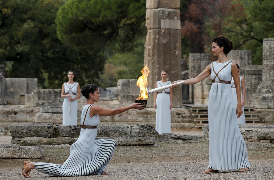 Olympic flame lighting ceremony held for 2018 Winter Olympics