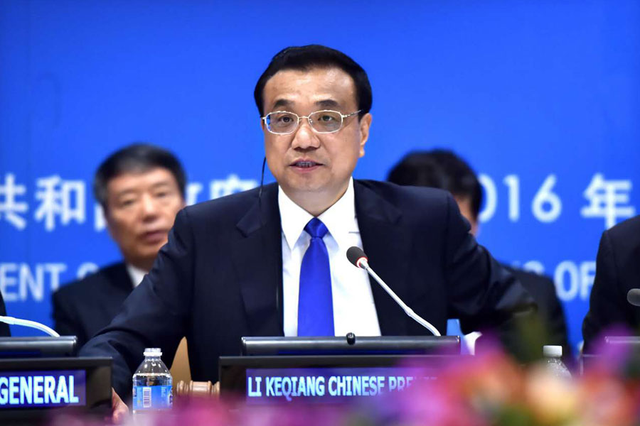 Premier Li's tight-scheduled day 1 at UN