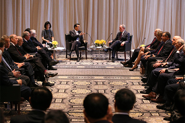 Premier Li in US strategic talks